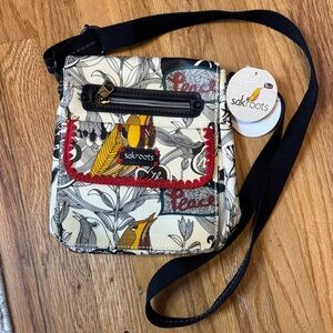 Sakroots Multicolor Bird Print Crossbody Bag
